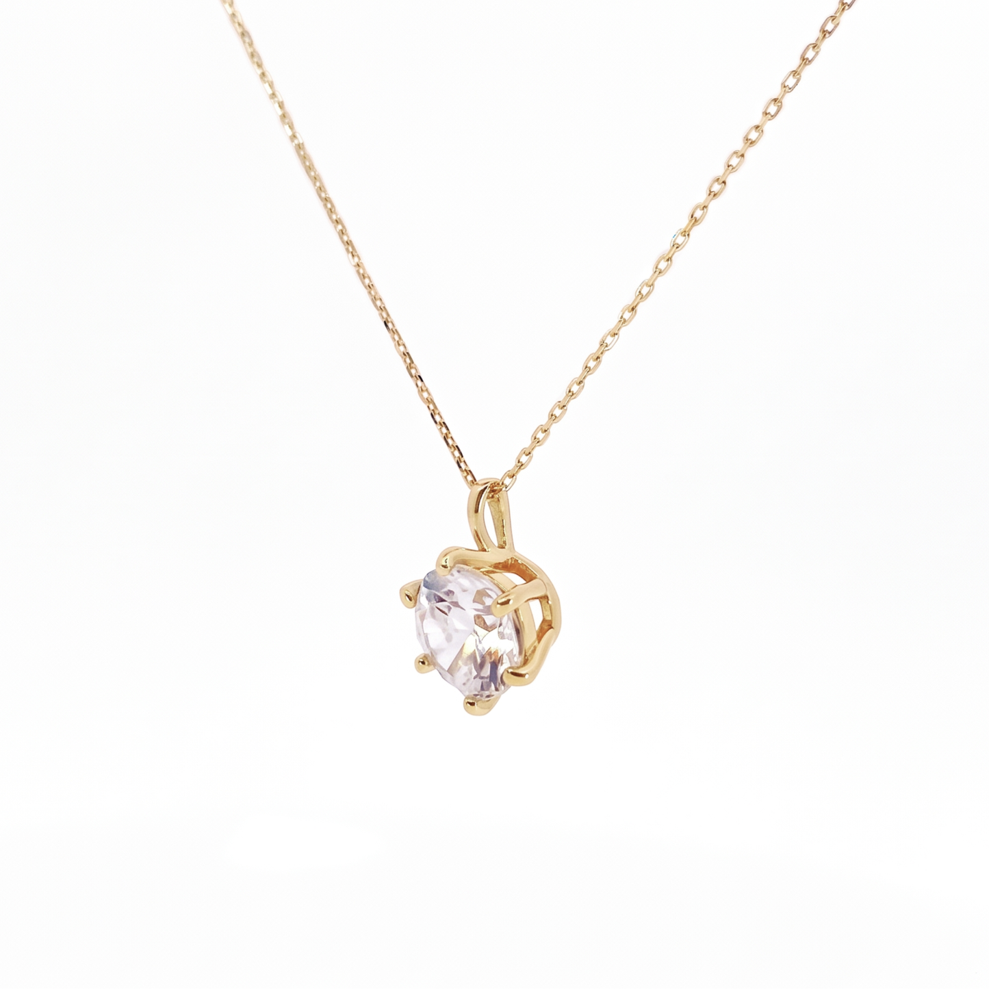 SV925/K18メッキ　キュービック2.0ct　ネックレス