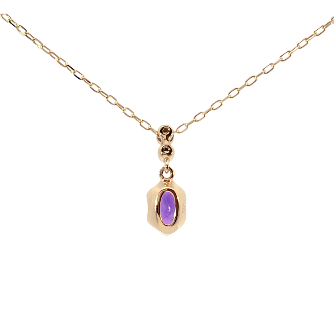 アメジスト×ダイヤモンド0.01ct ネックレス K10YG