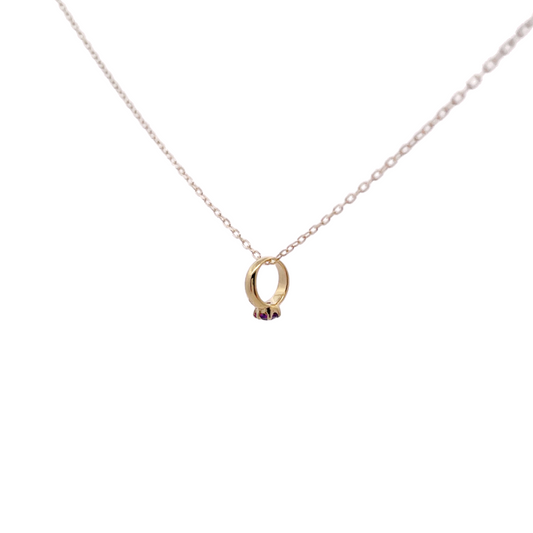 アメジスト ベビーリングネックレス K10YG
