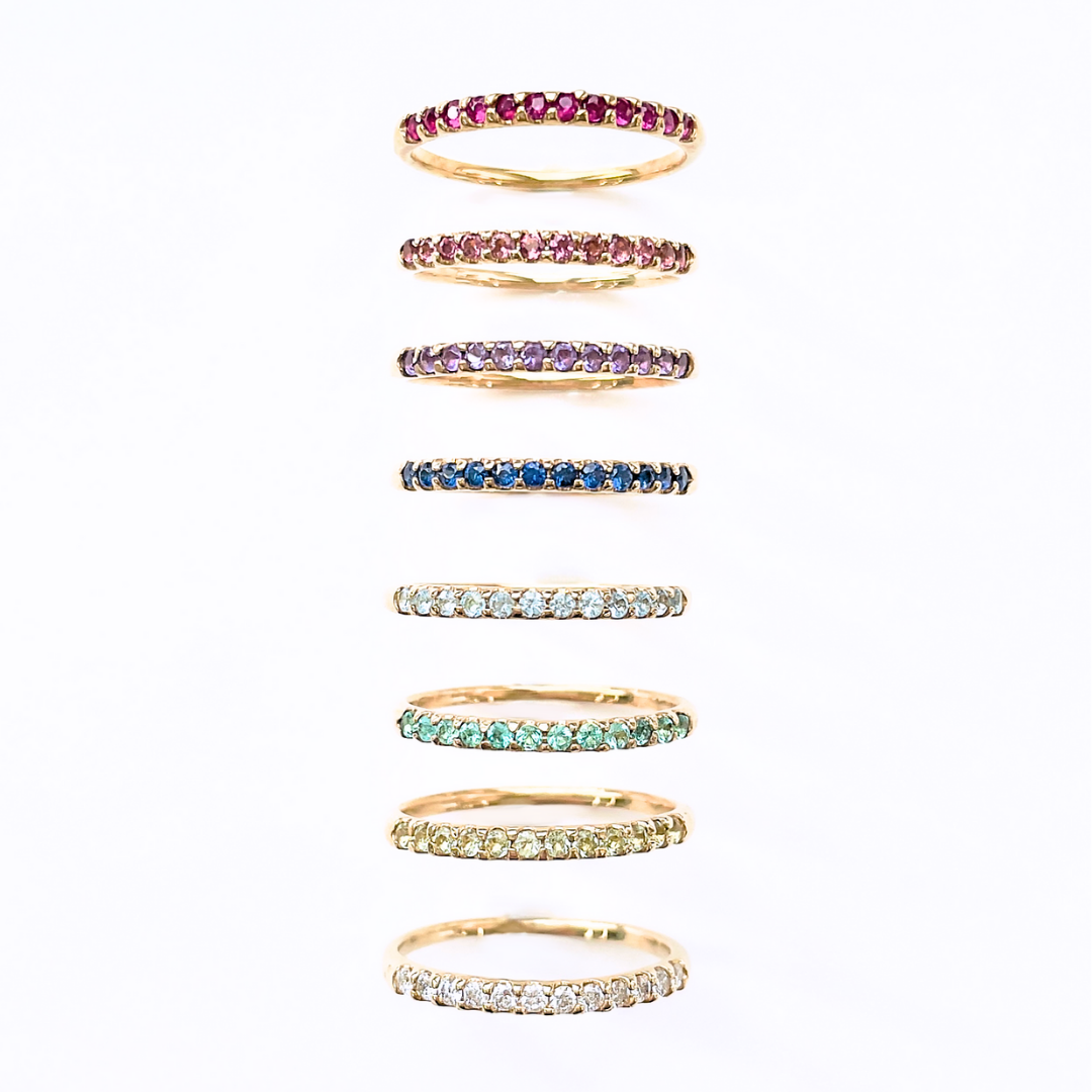 アメジスト ハーフエタニティ リング K10YG