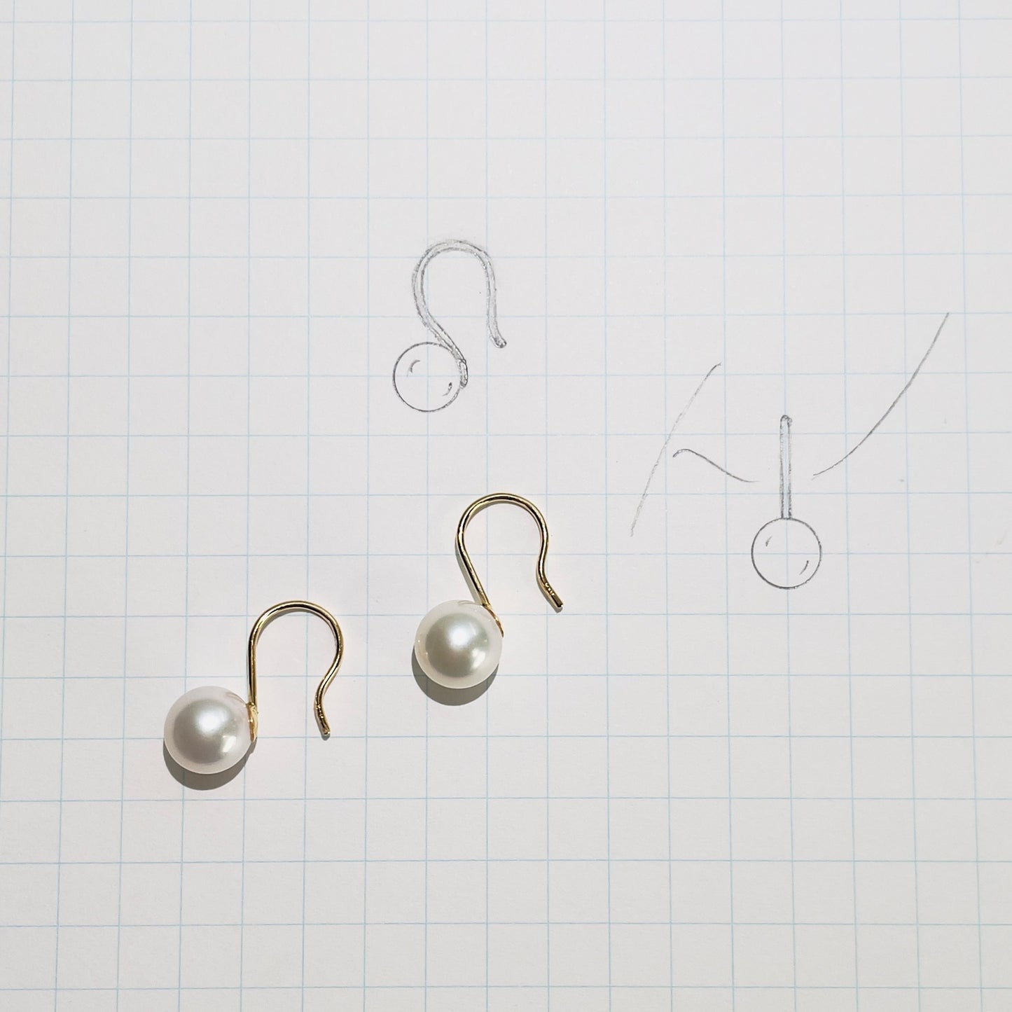 アコヤパール フックピアス K18YG