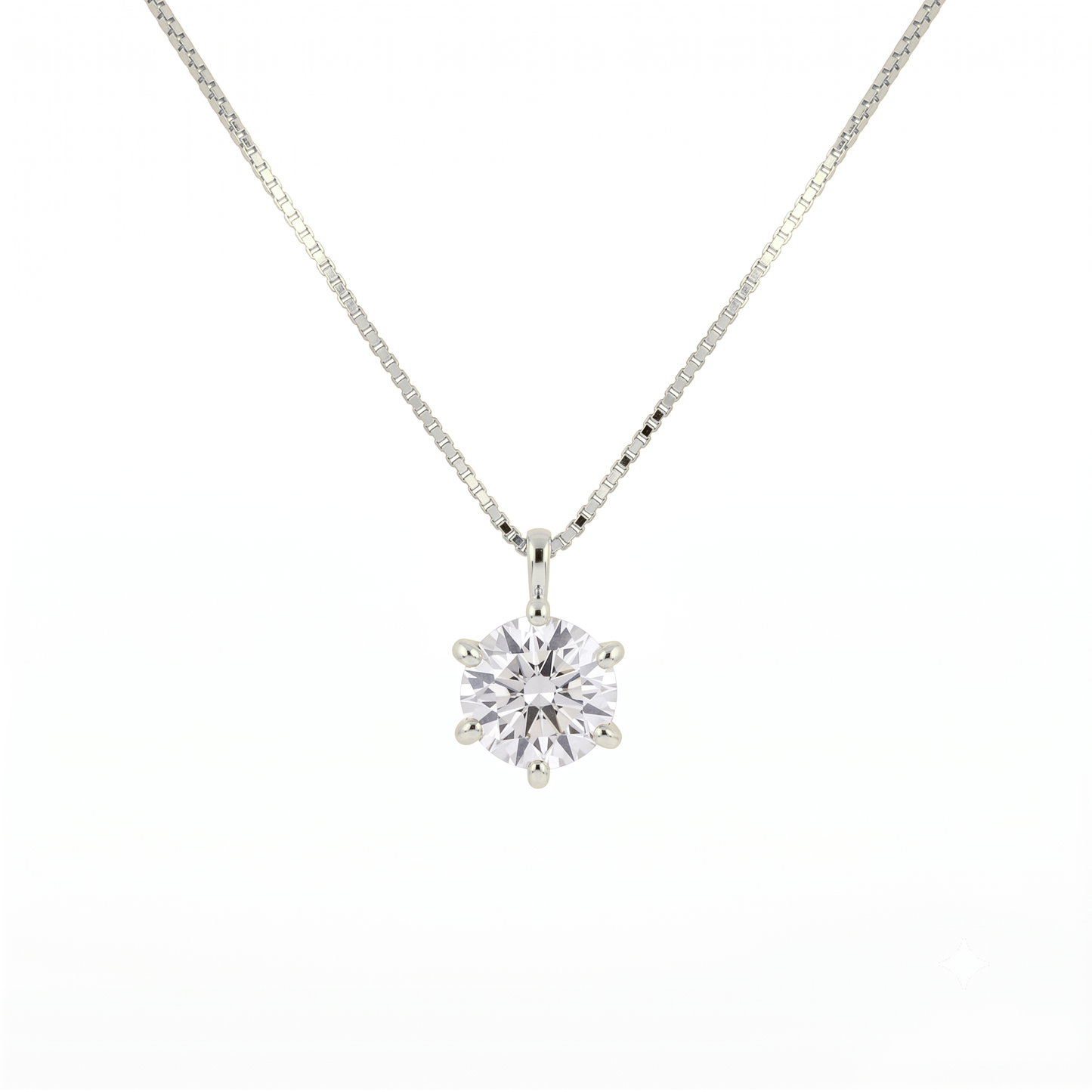 SV925/PT900メッキ　キュービック2.0ct　ネックレス