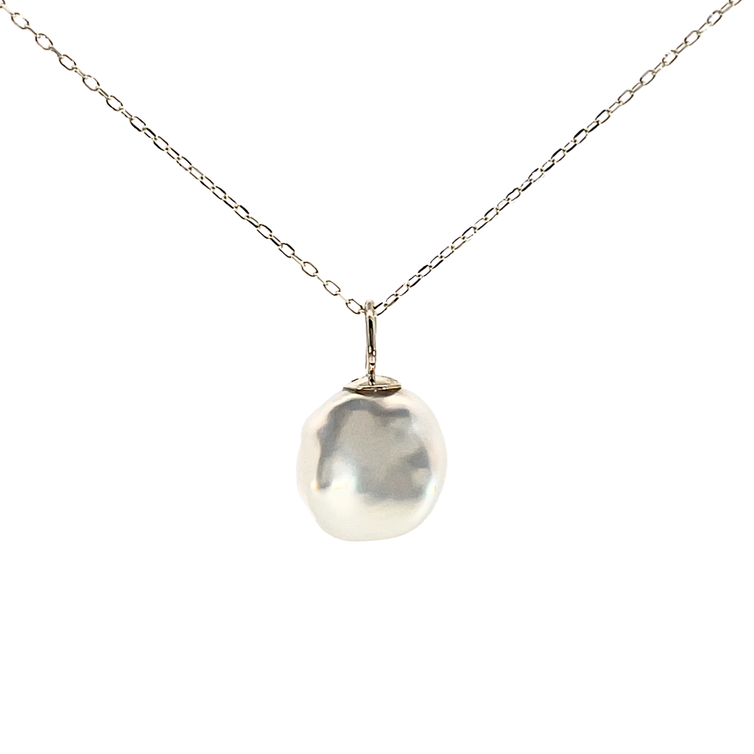 バロックパール　ネックレス　K10YG