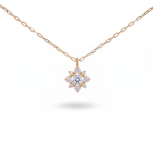 ダイヤモンド0.15ct ネックレス K18YG
