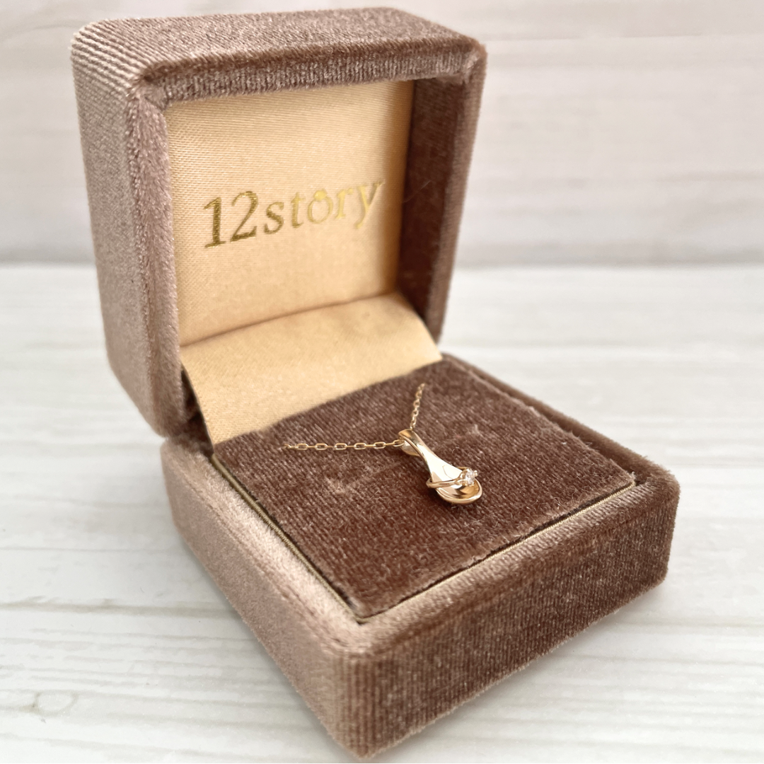 ダイヤモンド スプーンネックレス K10YG