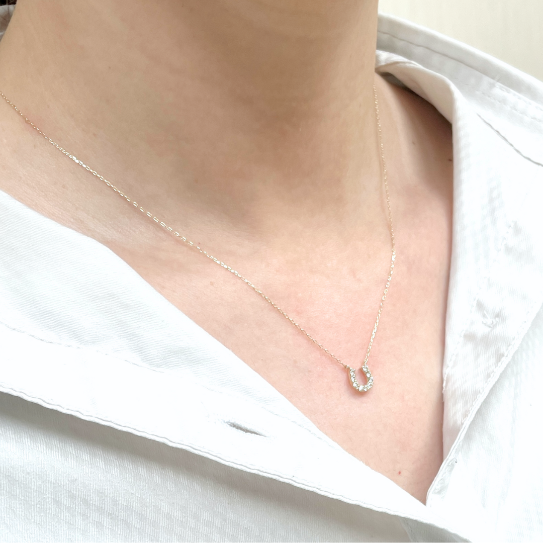 ダイヤモンドバテイネックレス　K10YG