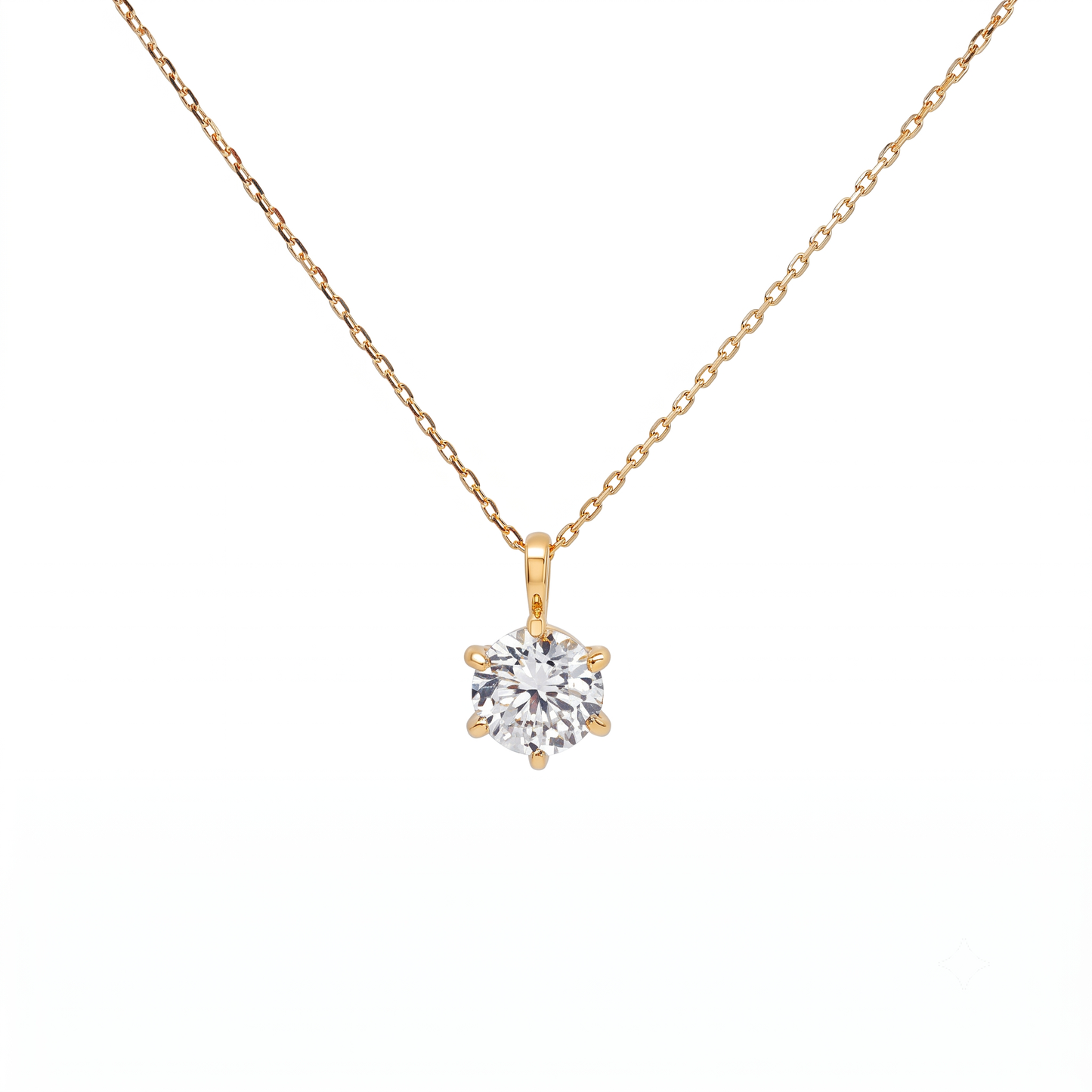 SV925/K18メッキ　キュービック1.0ct　ネックレス