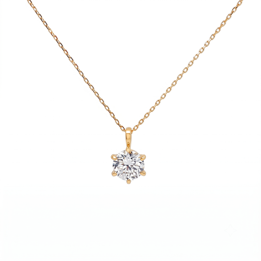 SV925/K18メッキ　キュービック1.0ct　ネックレス