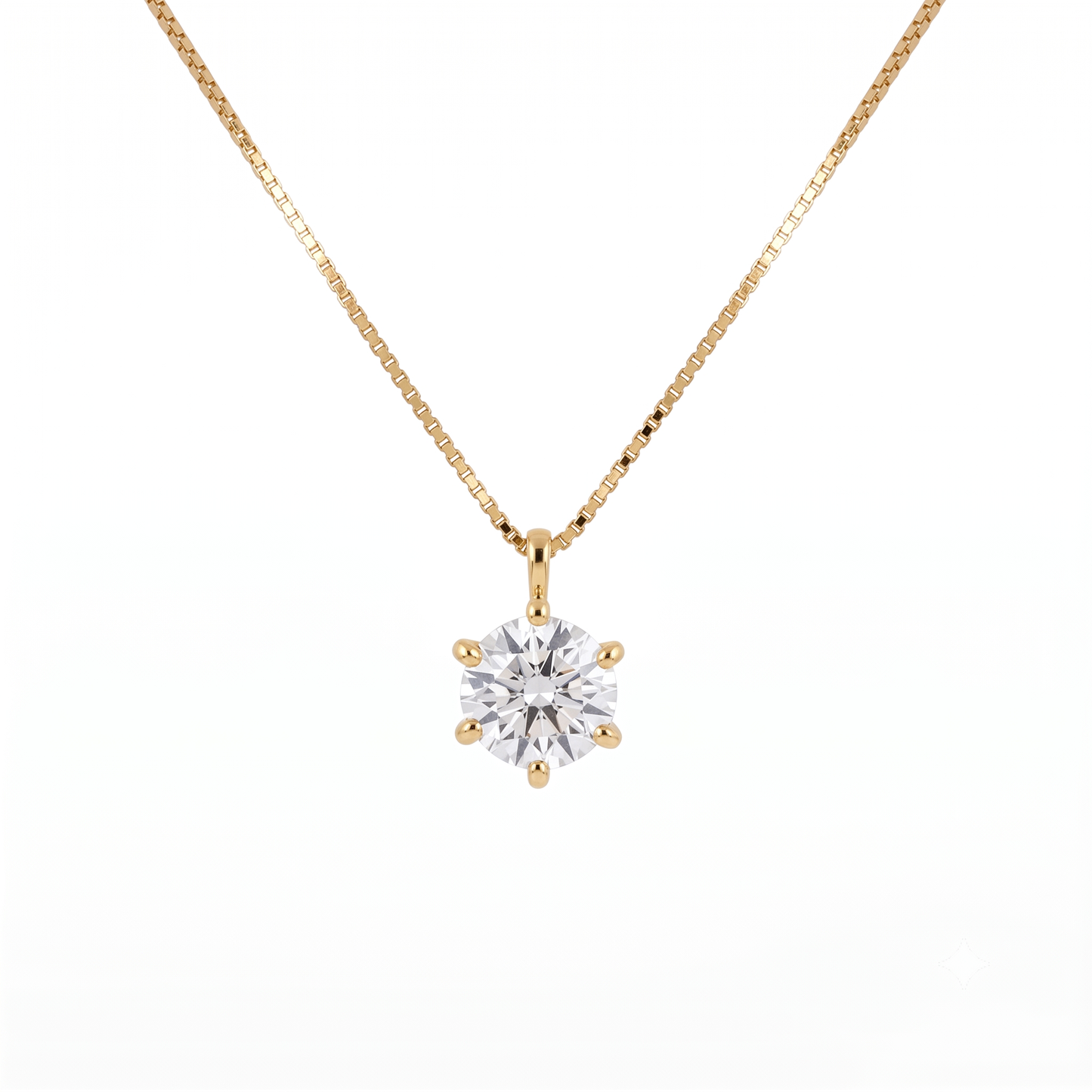 SV925/K18メッキ　キュービック2.0ct　ネックレス