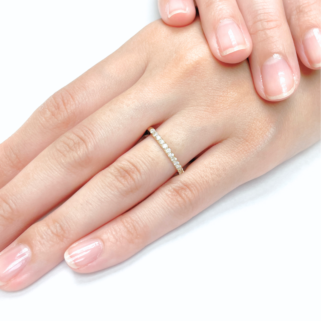 ダイヤモンド ハーフエタニティ リング K10YG