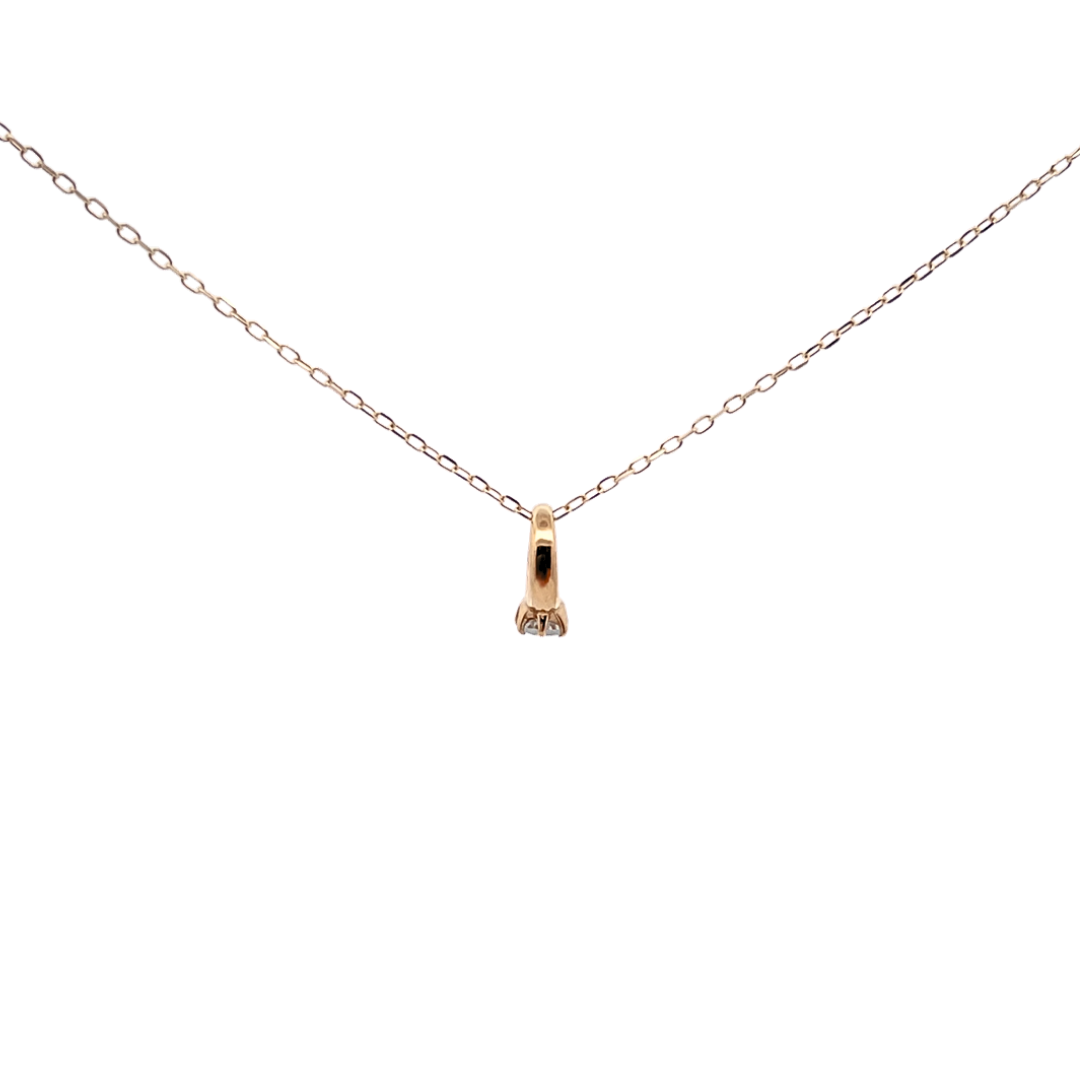 ダイヤモンド ベビーリングネックレス K10YG