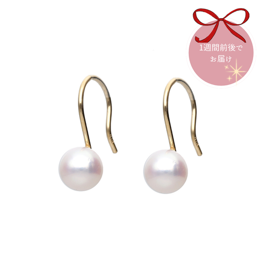 アコヤパール フックピアス K18YG