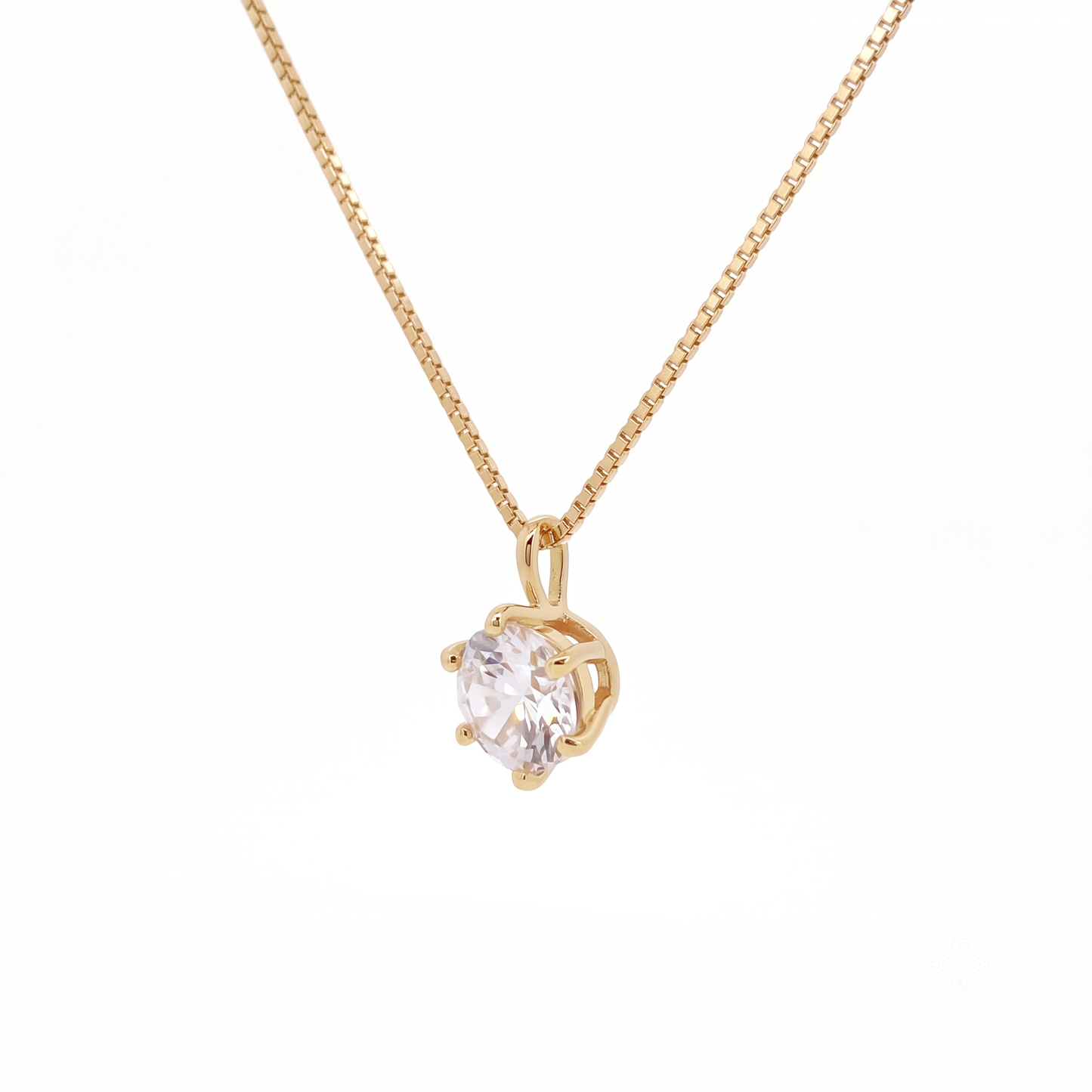 SV925/K18メッキ　キュービック2.0ct　ネックレス