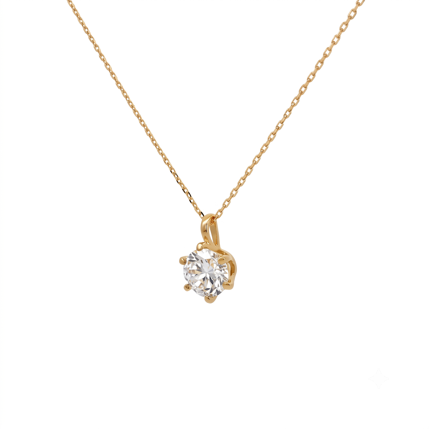 SV925/K18メッキ　キュービック1.0ct　ネックレス