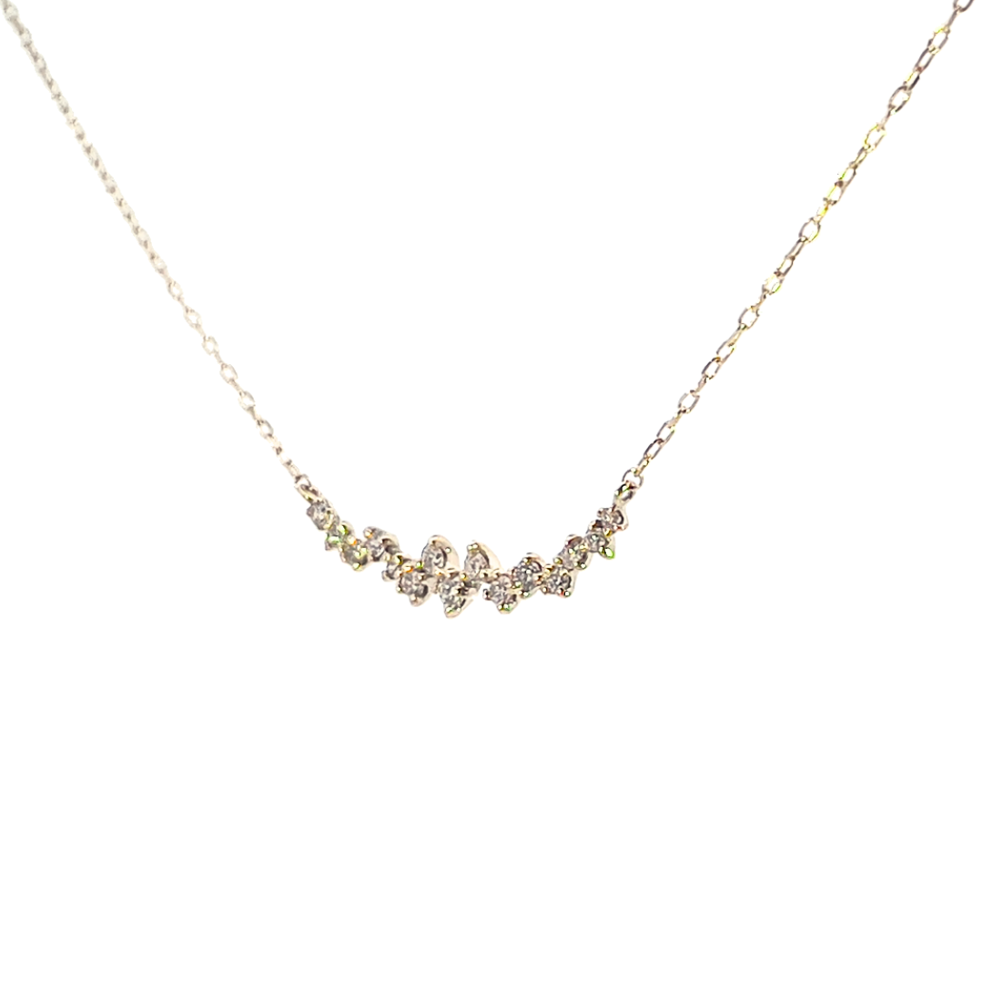 ダイヤモンド0.17ct　ランダム　ネックレス　K10YG