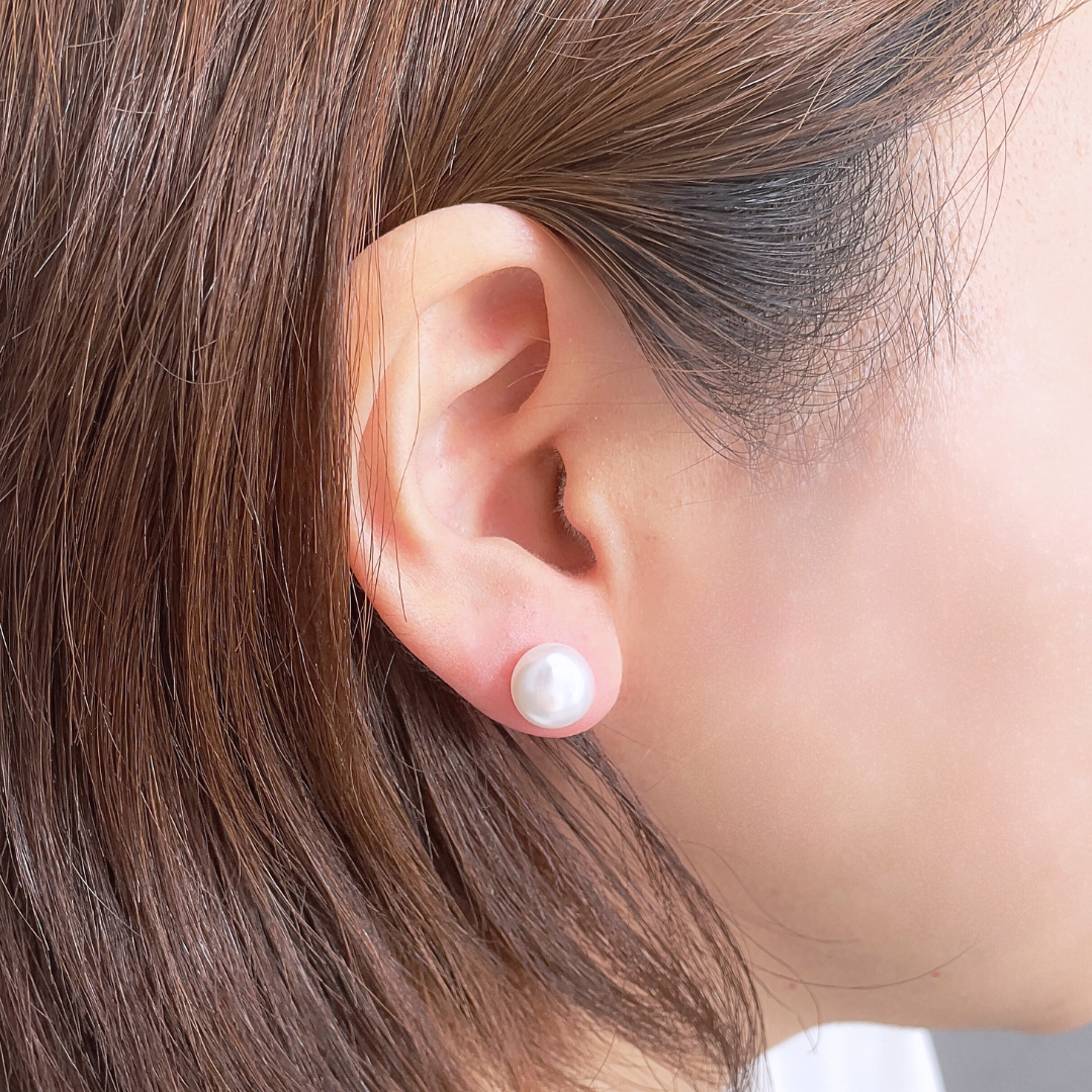 バロックパール　スタッドピアス　K10YG