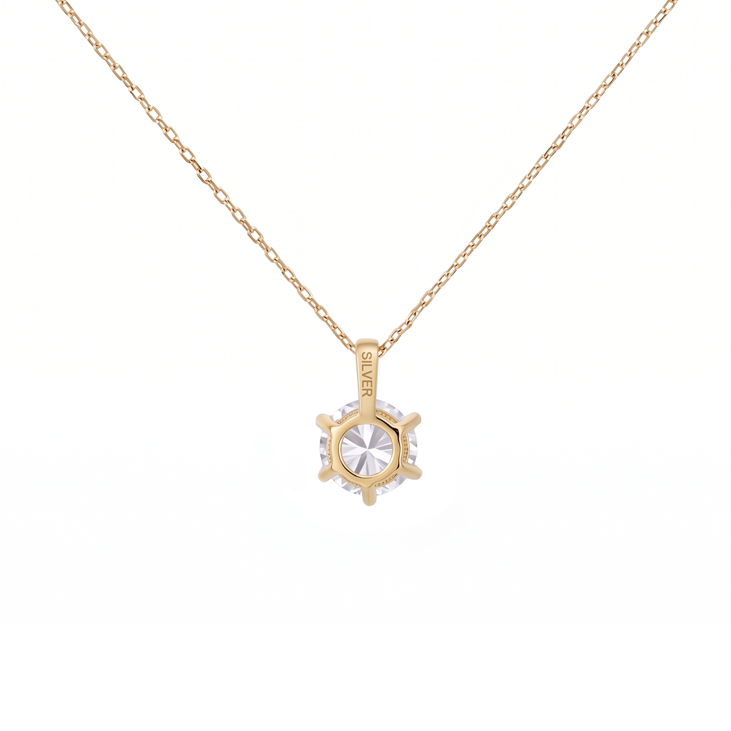SV925/K18メッキ　キュービック1.0ct　ネックレス