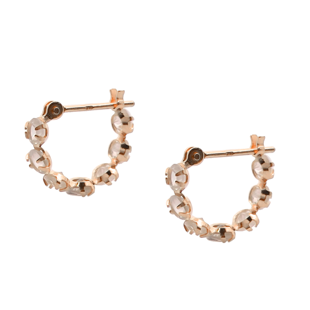 ムーンストーン フープピアス K10YG