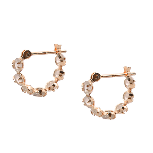 ムーンストーン フープピアス K10YG