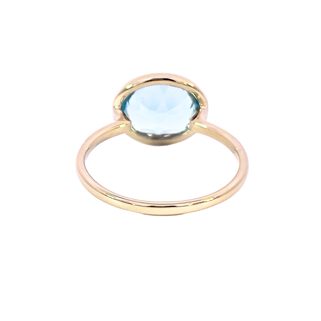 ブルートパーズ　リング　K10YG