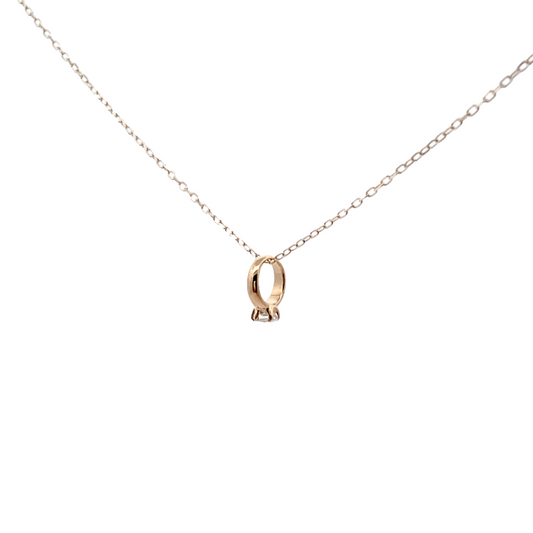 ロイヤルブルームーンストーン ベビーリングネックレス K10YG