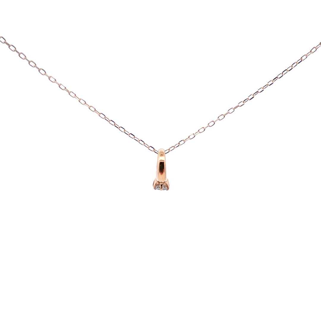 ロイヤルブルームーンストーン ベビーリングネックレス K10YG