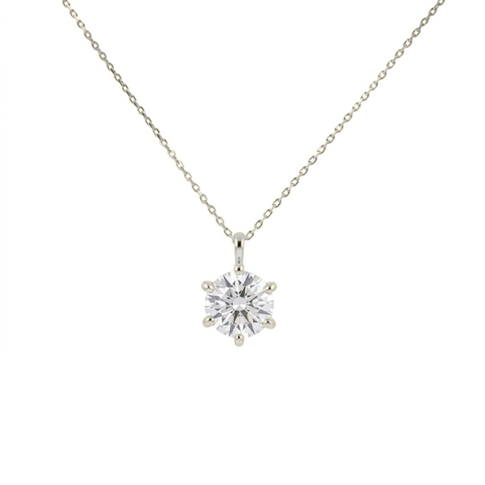 SV925/PT900メッキ　キュービック1.5ct　ネックレス