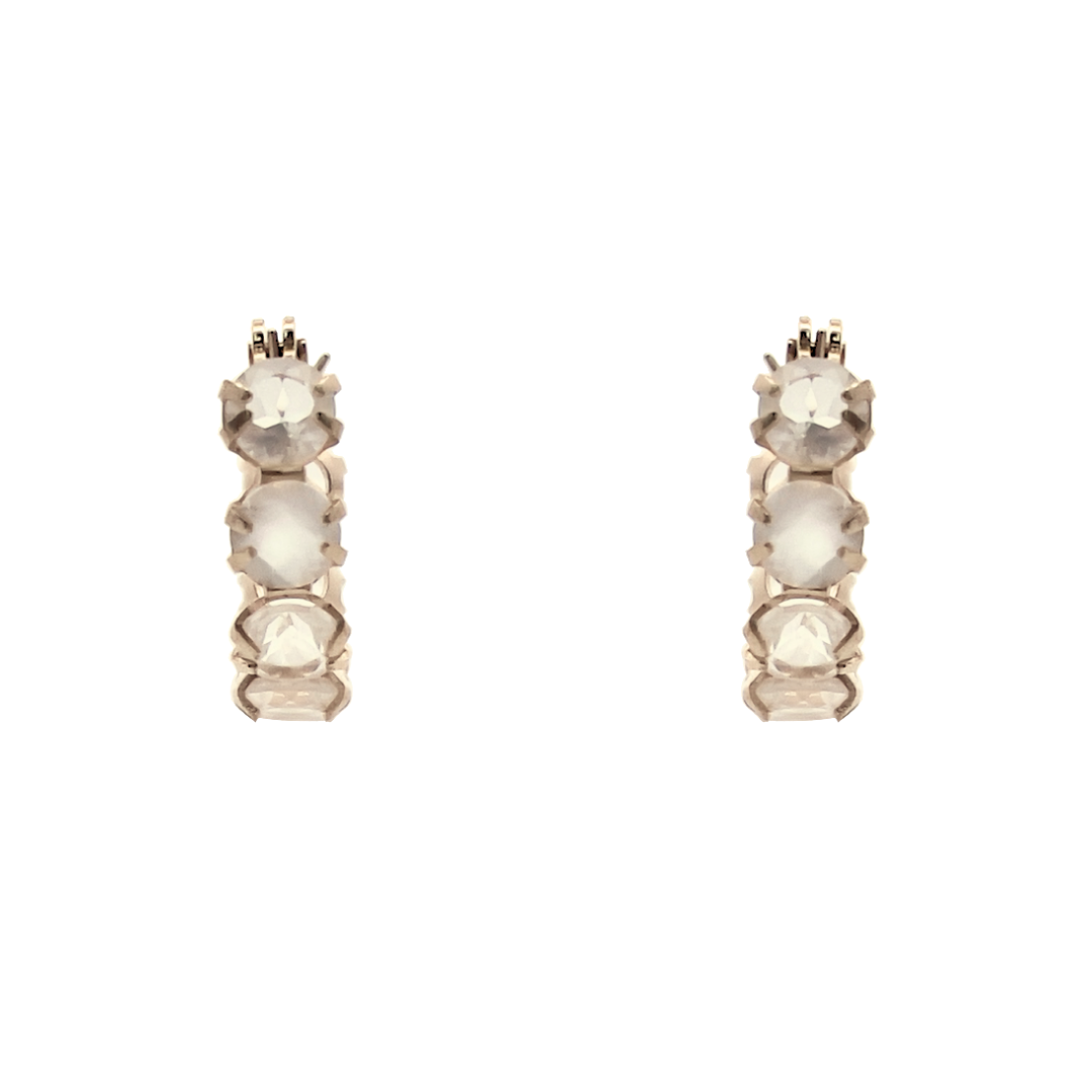 ムーンストーン フープピアス K10YG