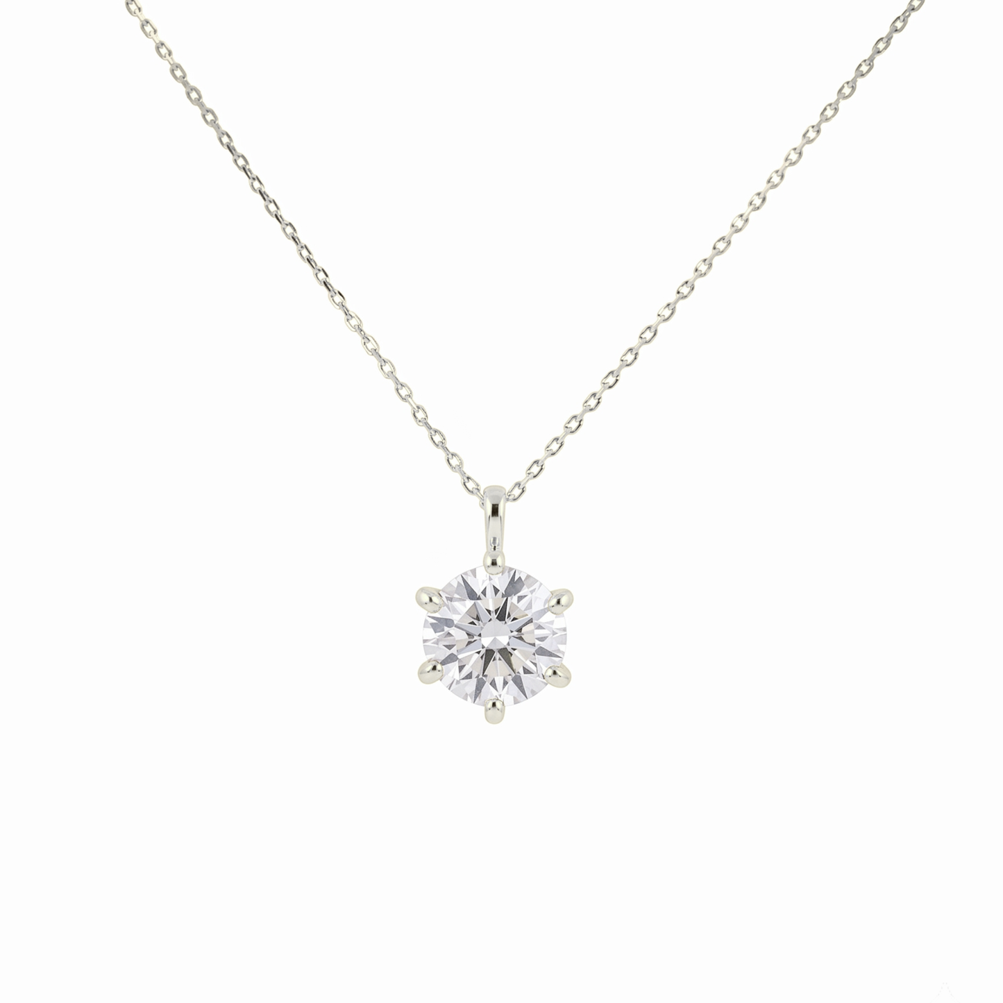 SV925/PT900メッキ　キュービック2.0ct　ネックレス
