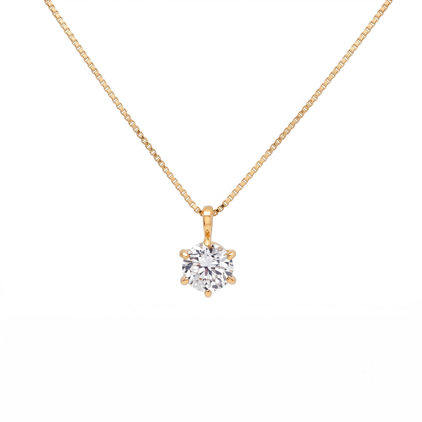 SV925/K18メッキ　キュービック1.0ct　ネックレス