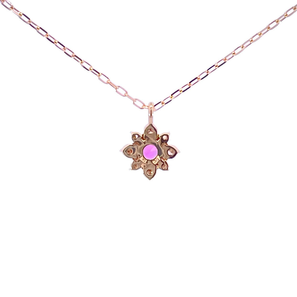 ルビー×ダイヤモンド0.07ct ネックレス K18YG