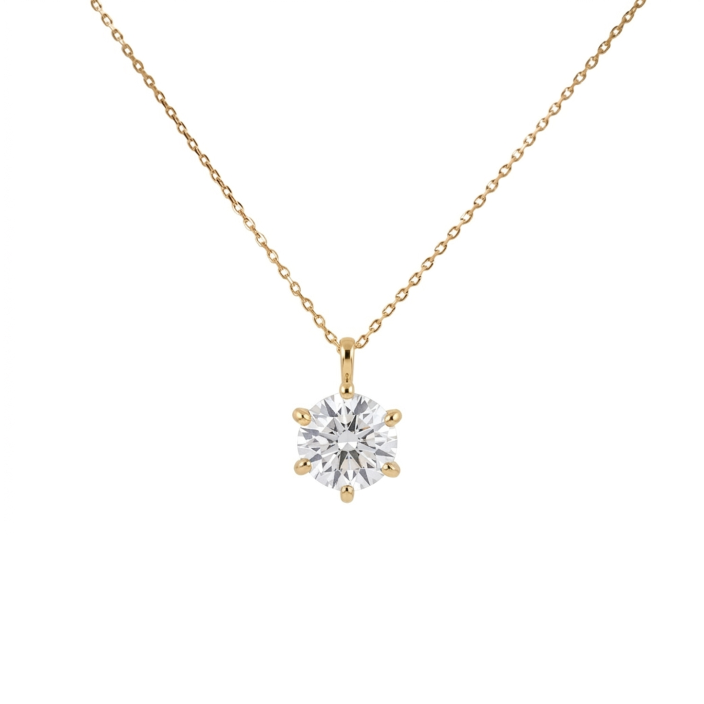 SV925/K18メッキ　キュービック1.5ct　ネックレス