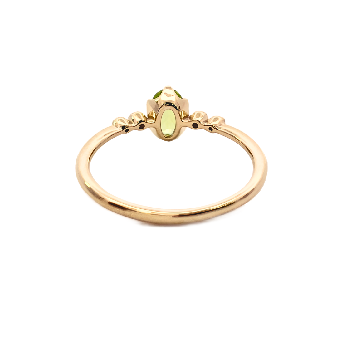 ペリドット×ダイヤモンド0.03ct リング K10YG