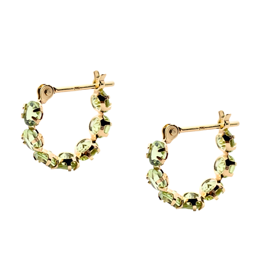 ペリドット フープピアス K10YG