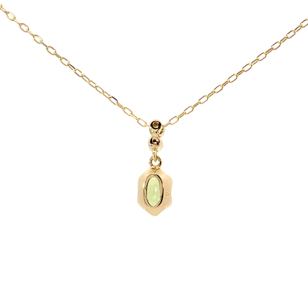 ペリドット×ダイヤモンド0.01ct ネックレス K10YG