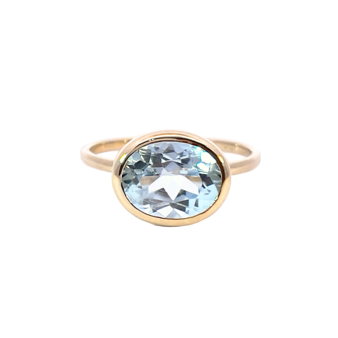 ブルートパーズ　リング　K10YG