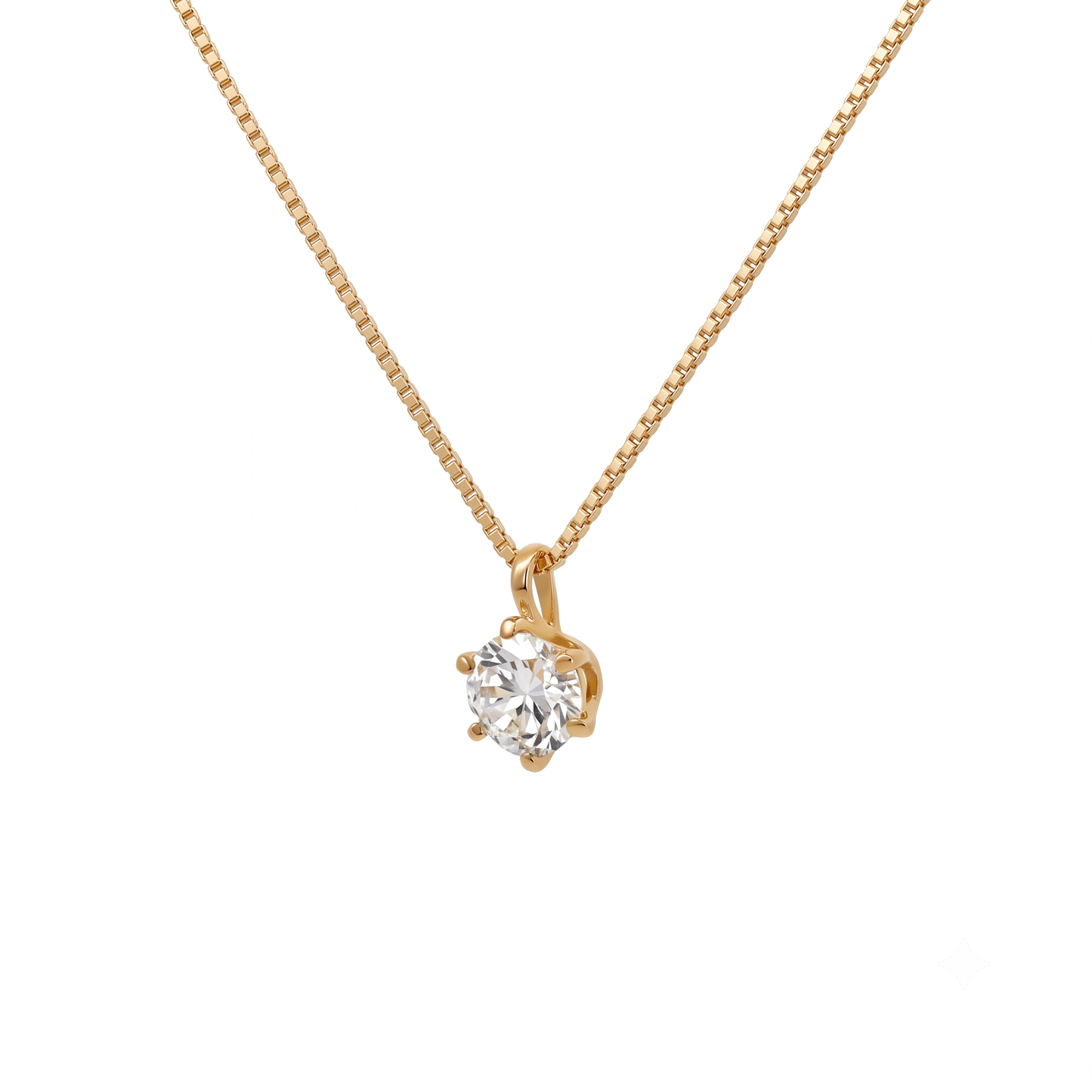 SV925/K18メッキ　キュービック1.0ct　ネックレス