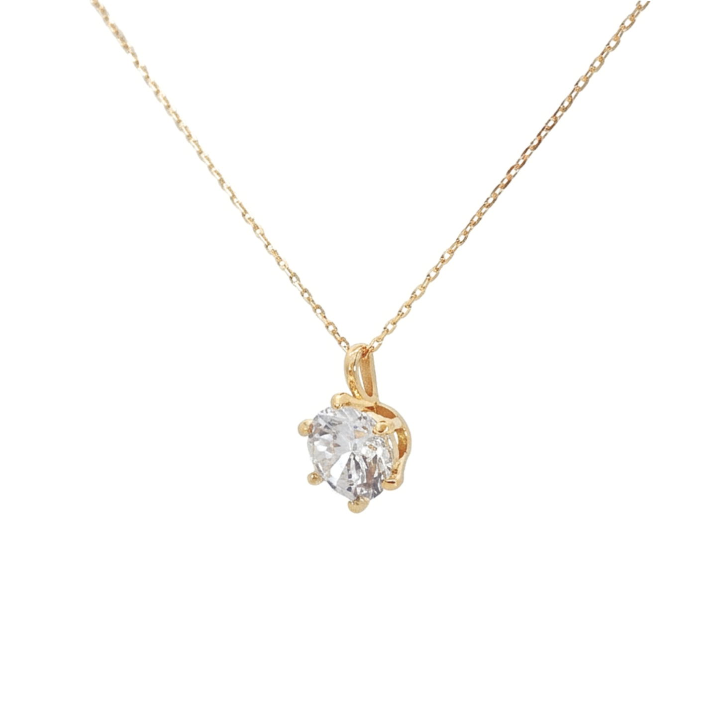 SV925/K18メッキ　キュービック1.5ct　ネックレス