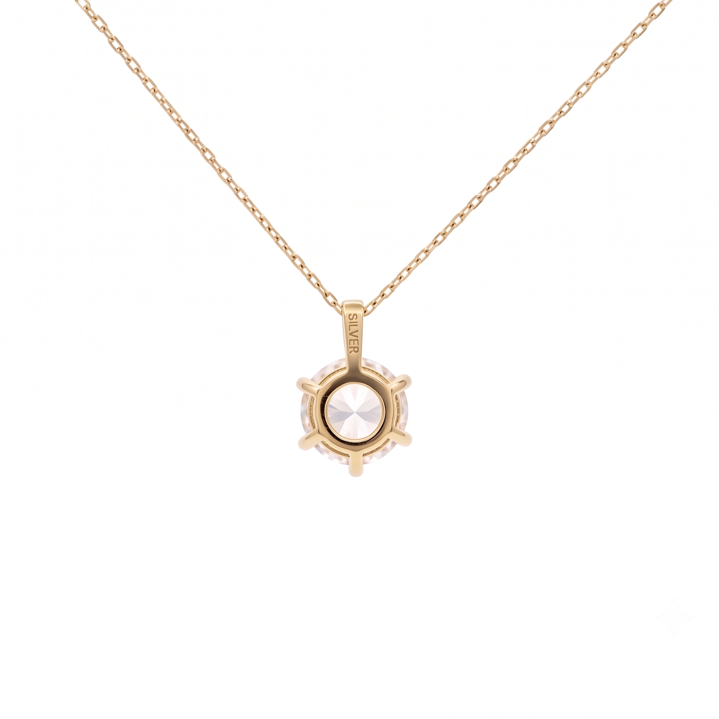 SV925/K18メッキ　キュービック1.5ct　ネックレス