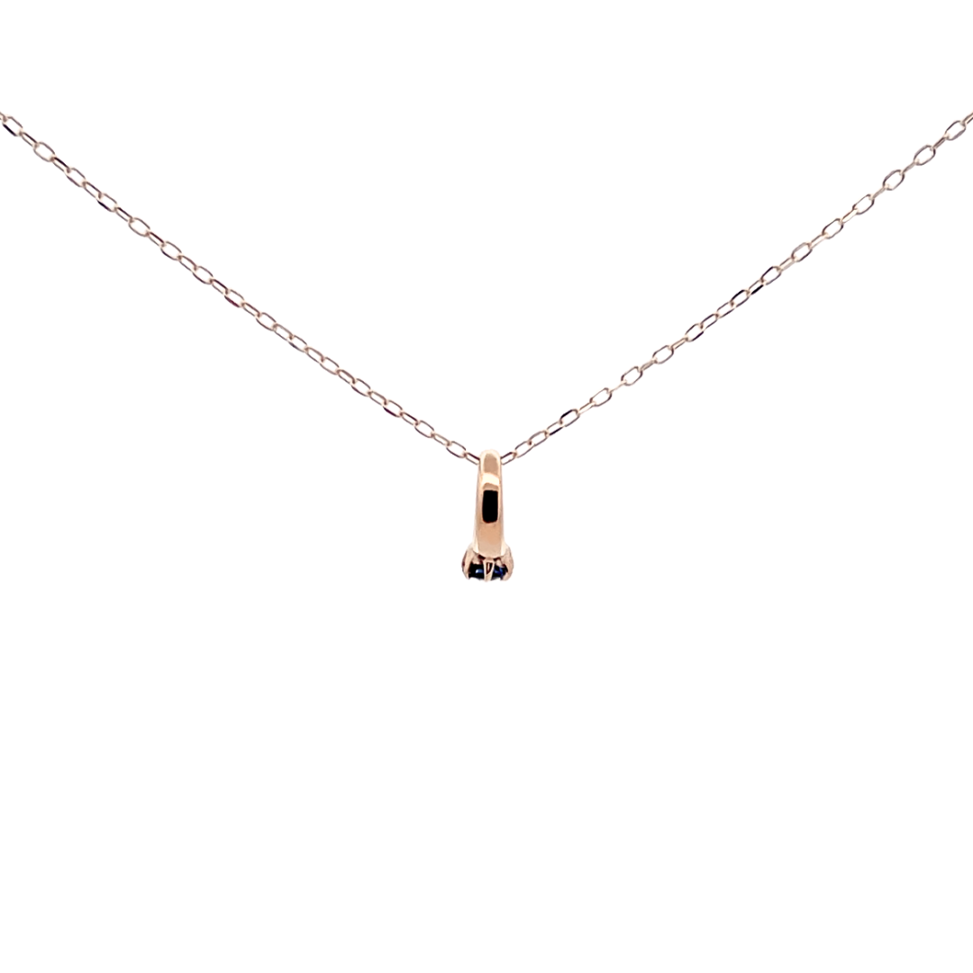 サファイア ベビーリングネックレス K10YG