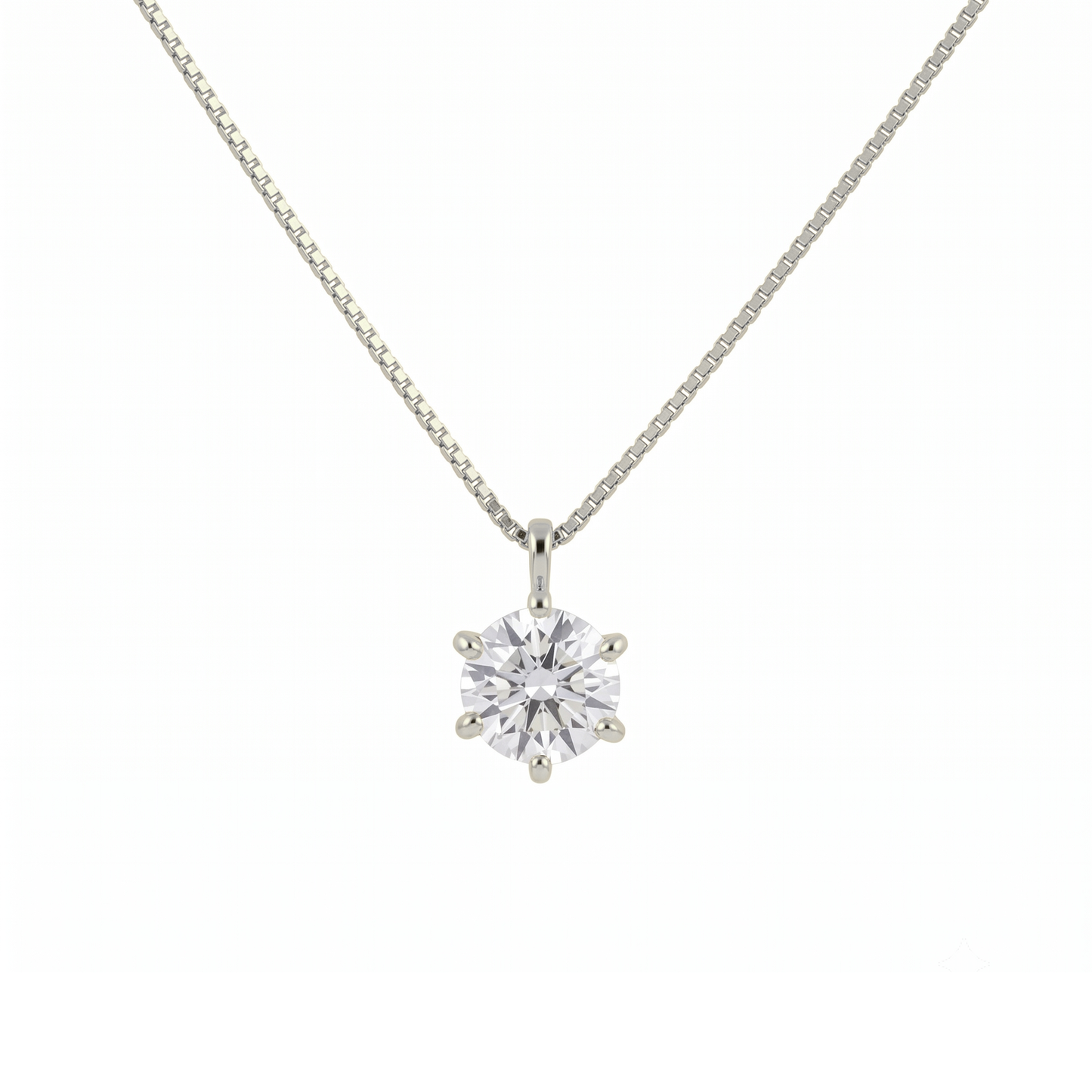 SV925/PT900メッキ　キュービック1.5ct　ネックレス