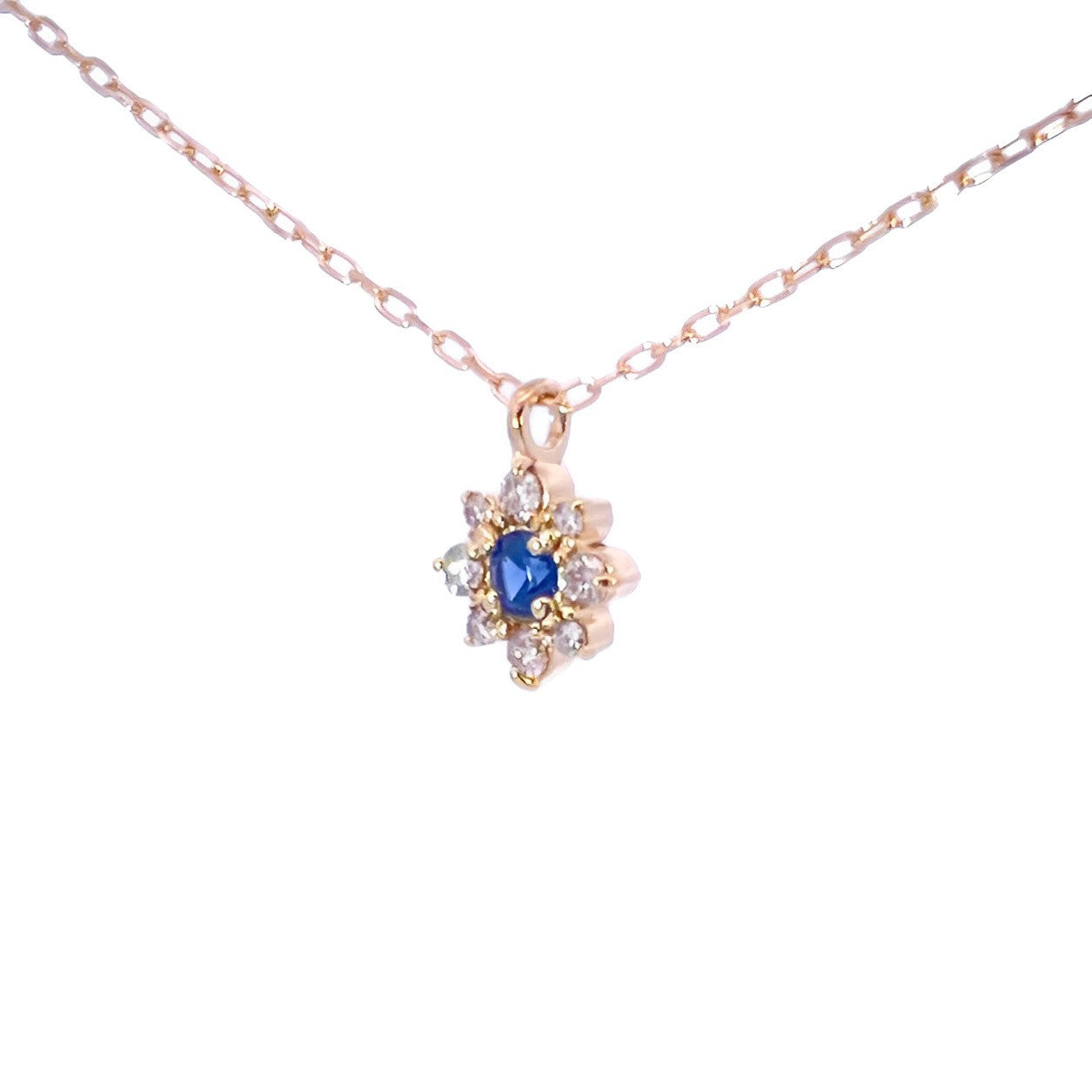 サファイア×ダイヤモンド0.07ct ネックレス K18YG