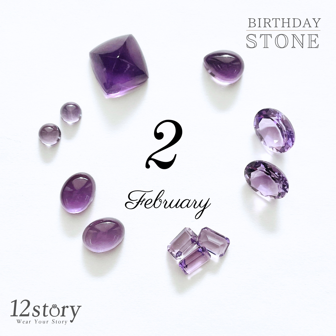 アメジスト×ダイヤモンド0.01ct ネックレス K10YG