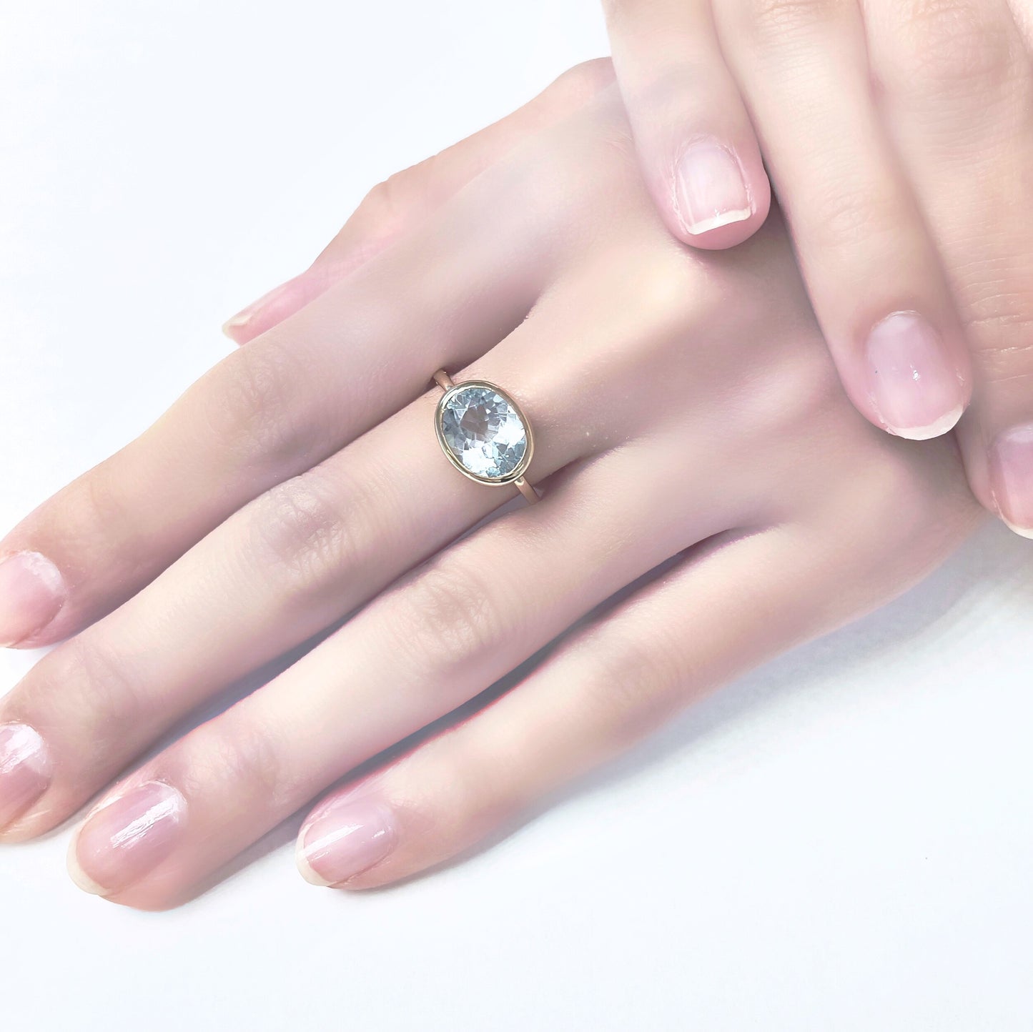 ブルートパーズ　リング　K10YG