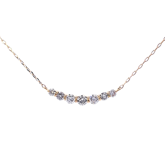 ダイヤモンド　0.5ｃｔ　ムーンデザイン　ネックレス　K18