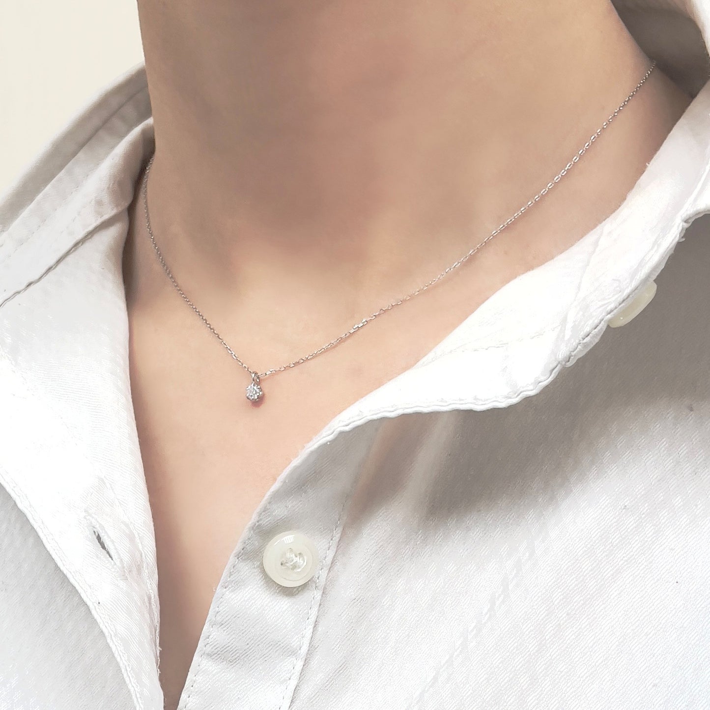 ダイヤモンド0.1ct　ネックレス　PT900