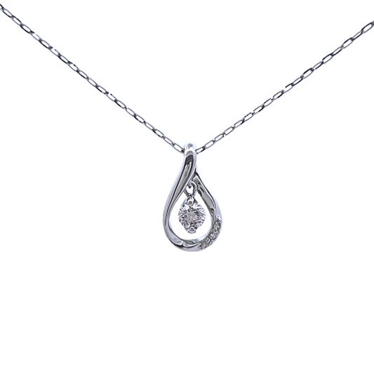 ダイヤモンド　ドロップネックレス 　プラチナ