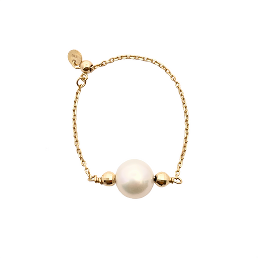 アコヤパール チェーンリング K18YG