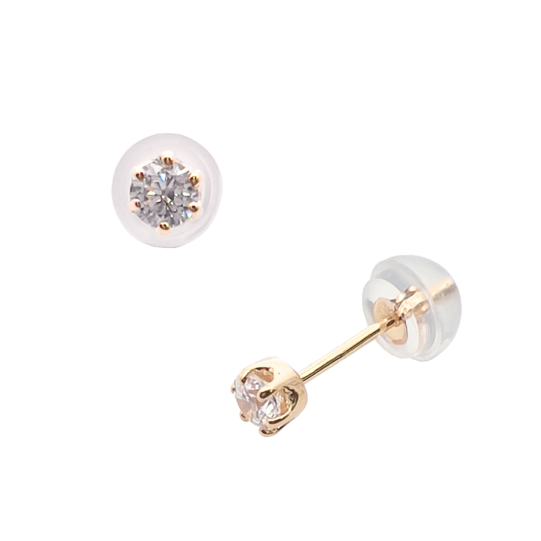 ダイヤモンド　0.1ｃｔ×2　スタットピアス　K18