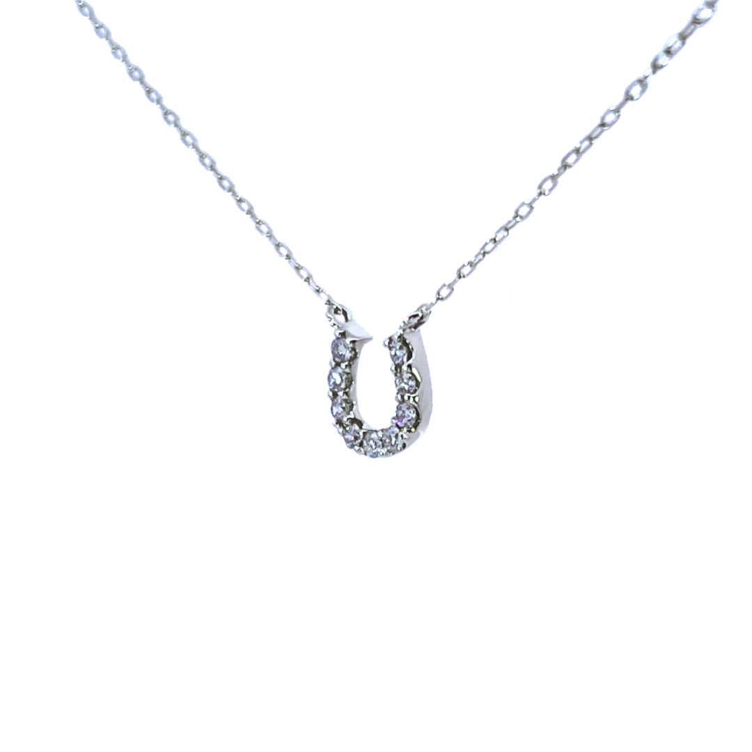 ダイヤモンドバテイネックレス　K10WG